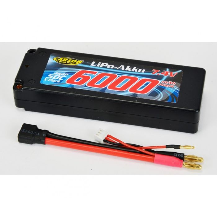 7,4V/6000mAh 50C LiPO Battery T-Pl. HC
